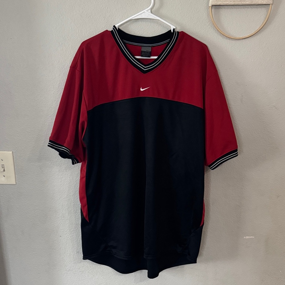 Nike Men's Black and Red Jersey
